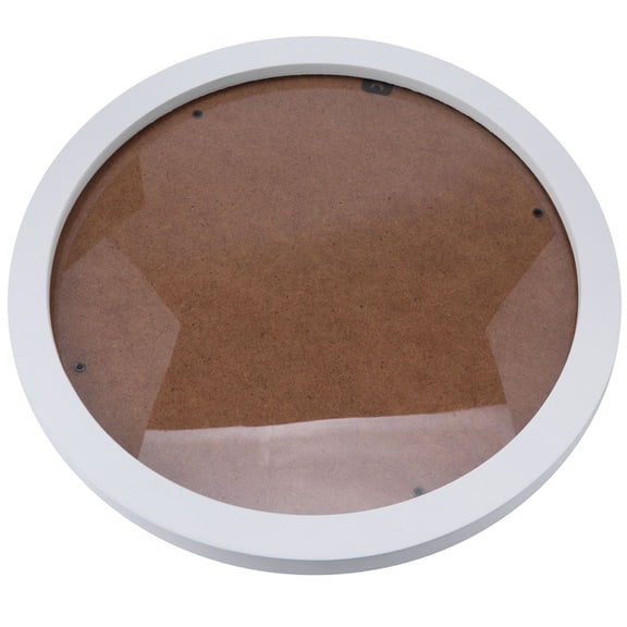 BESTYASH Round Wood Based Panel Picture Frame for Wall Hanging Display in White for Home