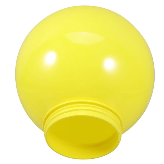 BESTYASH Round Yellow Acrylic Outdoor Lamp Post Globe 15cm Diameter
