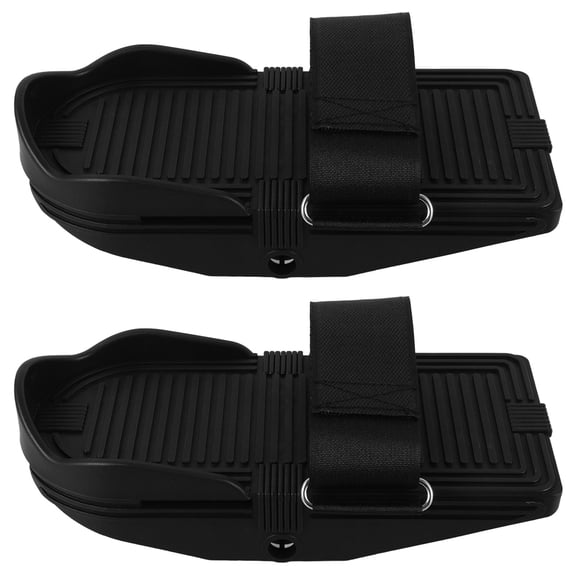 BESTYASH 1Pair Indoor Rowing Machine Pedals Black Flat Design for Effective Full Body Workout