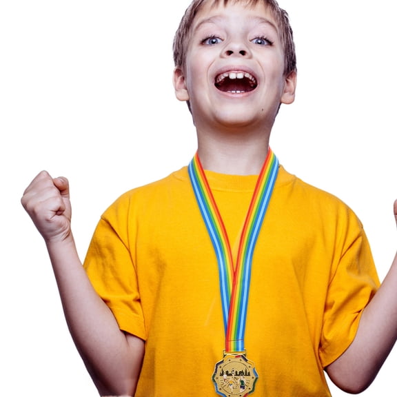 BESTYASH Running Award Medal Plated Gold Metal Medal with Neck Ribbon for Marathon Track Events and Sports Competitions