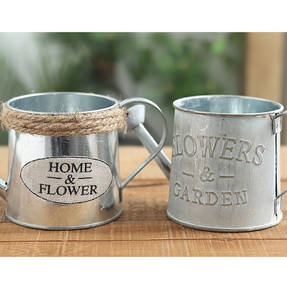 BESTYASH Rustic Style Plated Silver Metal Jug Decorative Pitcher for Home and Office Decor