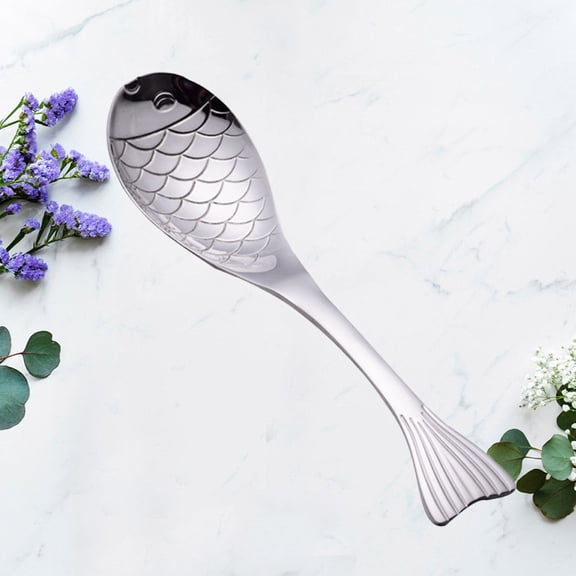 BESTYASH Fish Shape Spoon Kitchen Utensil Solid Cooking Tool