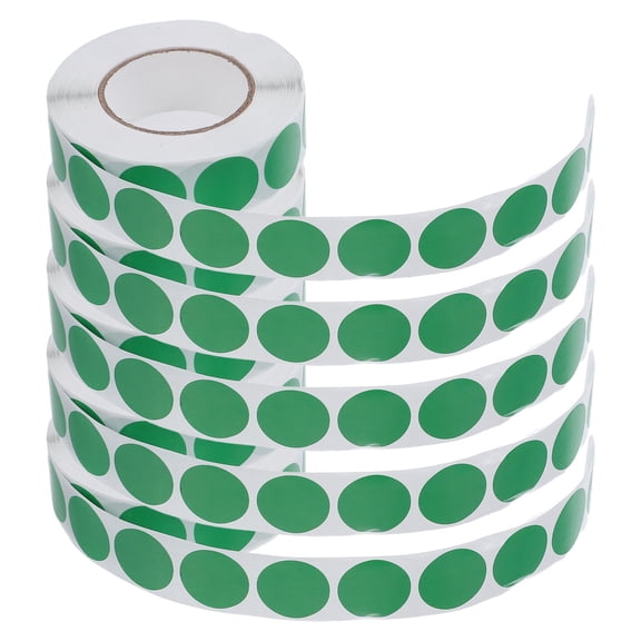 BESTYASH Writable Self-Adhesive Round Green Dot Labels for Easy Marking and Organization