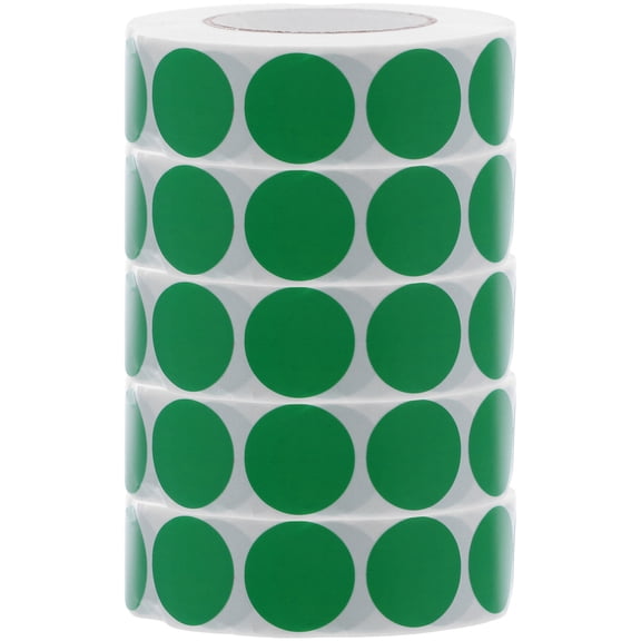 BESTYASH Green Round Circle Sticker Labels Strong Adhesion for Packaging Envelope Sealing