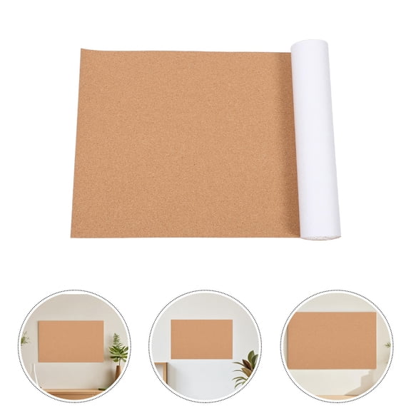 BESTYASH Self Adhesive Cork Board Roll Khaki for Wall Easy Application Bulletin Message Display