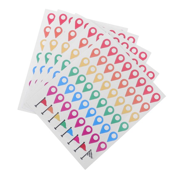 BESTYASH Self Adhesive Map Location Marker Stickers Assorted Colors for Travel and Classroom Use