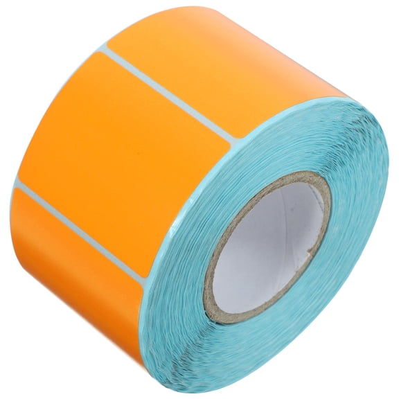 BESTYASH Self Adhesive Orange Thermal Labels with Waterproof Surface for Clear Mailing and Address