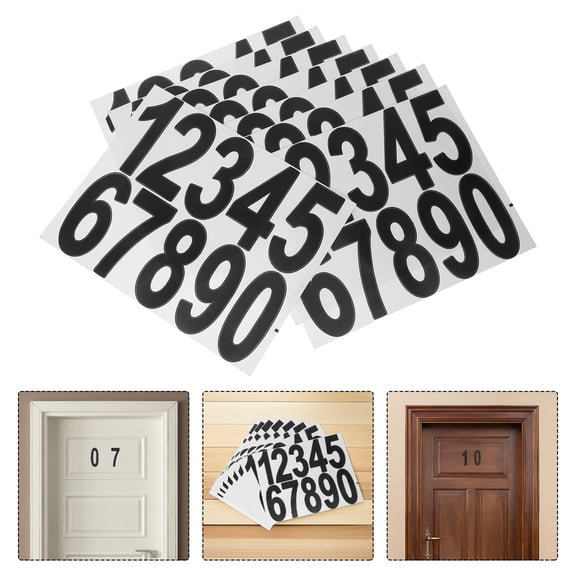 BESTYASH Self Adhesive Waterproof Mailbox Number Stickers with Clear Visible Hollow Design