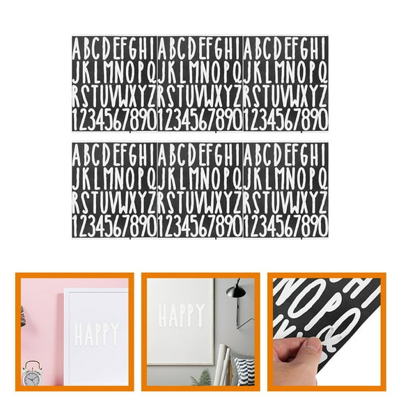 BESTYASH Self Adhesive White Alphabet Sticker Decals Removable Letter Stickers for Home Office