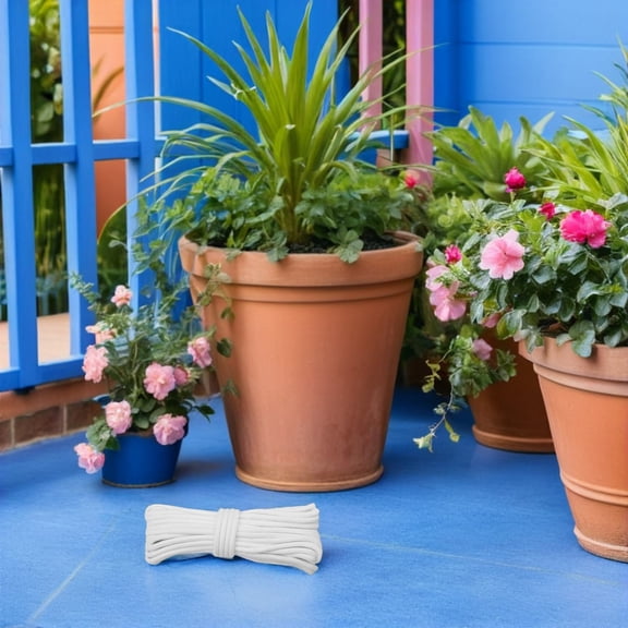 BESTYASH Self Watering Plant Rope Cotton White Automatic Drip Watering Cord for Indoor Use