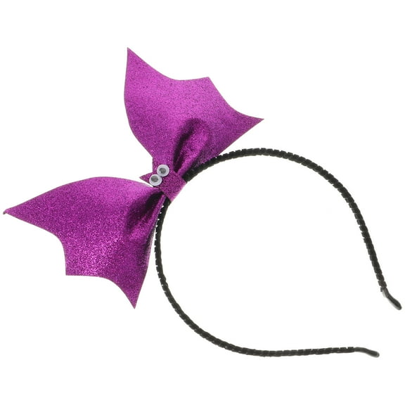 BESTYASH Violet Sequin Bat Headband Lightweight Non-Deformable Headdress