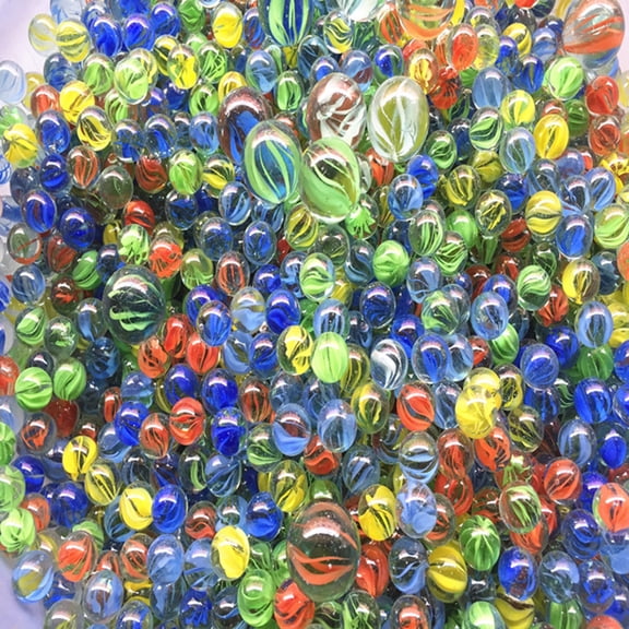 BESTYASH Set of 100 Assorted Shooter Marbles with Smooth Texture, Lightweight and Perfect for Playing