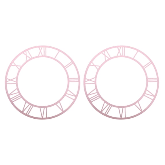 BESTYASH Set of 2 Decorative Rose Wall Clocks with Roman Numerals ...