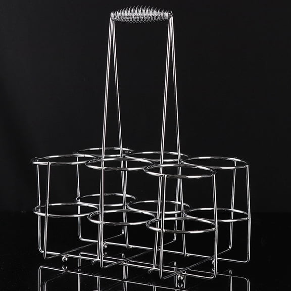 BESTYASH Iron Beer Bottle Holder Rack Portable Tabletop Beer Storage Organizer for Home Bar Kitchen