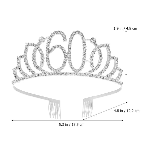 BESTYASH Silver Number Crown Birthday Hair Accessories with Chic and Headwear Design