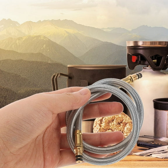 BESTYASH Propane Adapter Hose 35cm for Camping, RV, Gas - Flexible Copper, Rubber, Stainless Steel