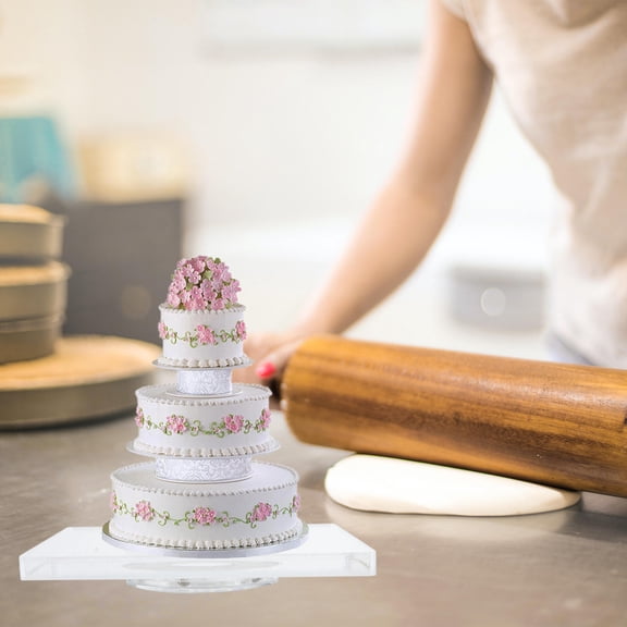 BESTYASH Simple Design Rotating Cake Turntable Baking Supplies for Bakers 1Set