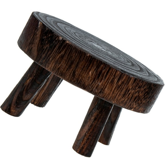 BESTYASH Simple Flower Stand Wood Plant Riser Stand Coffee Round Display Plants 1Pcs