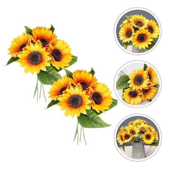 BESTYASH Simulation Sunflower Bridesmaid Bouquet Wedding Decoration Artificial Flower Bunch