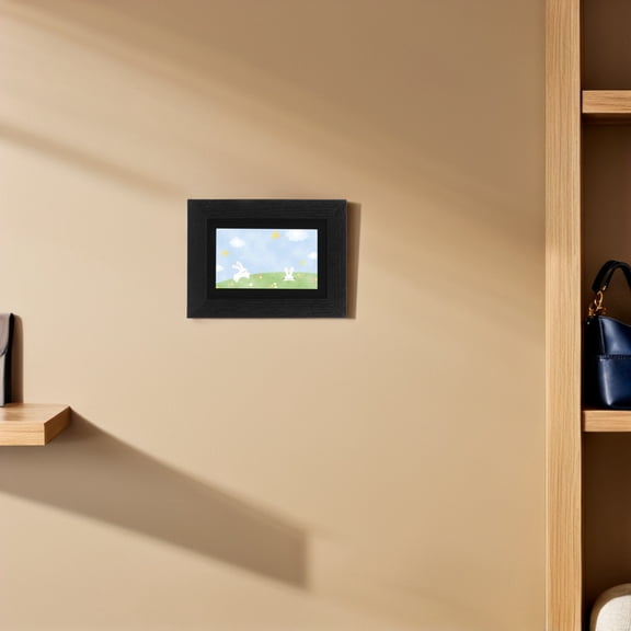 BESTYASH Single Card Display Frame Black Wall Mount with High Transparency Materials for Display