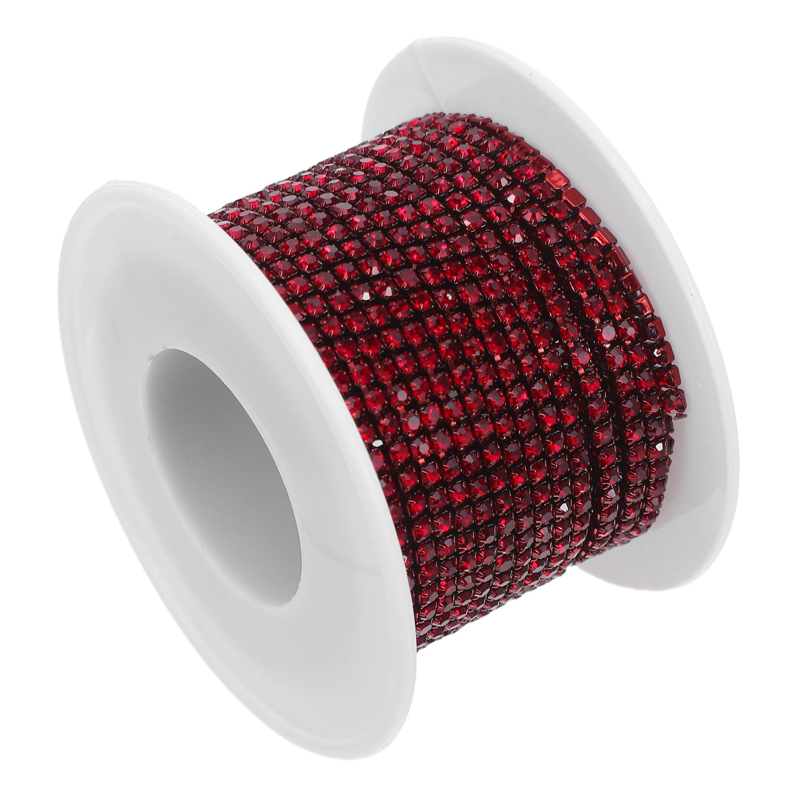 BESTYASH Dark Red Rhinestone Single Strand Chain for Sewing, Clothing ...