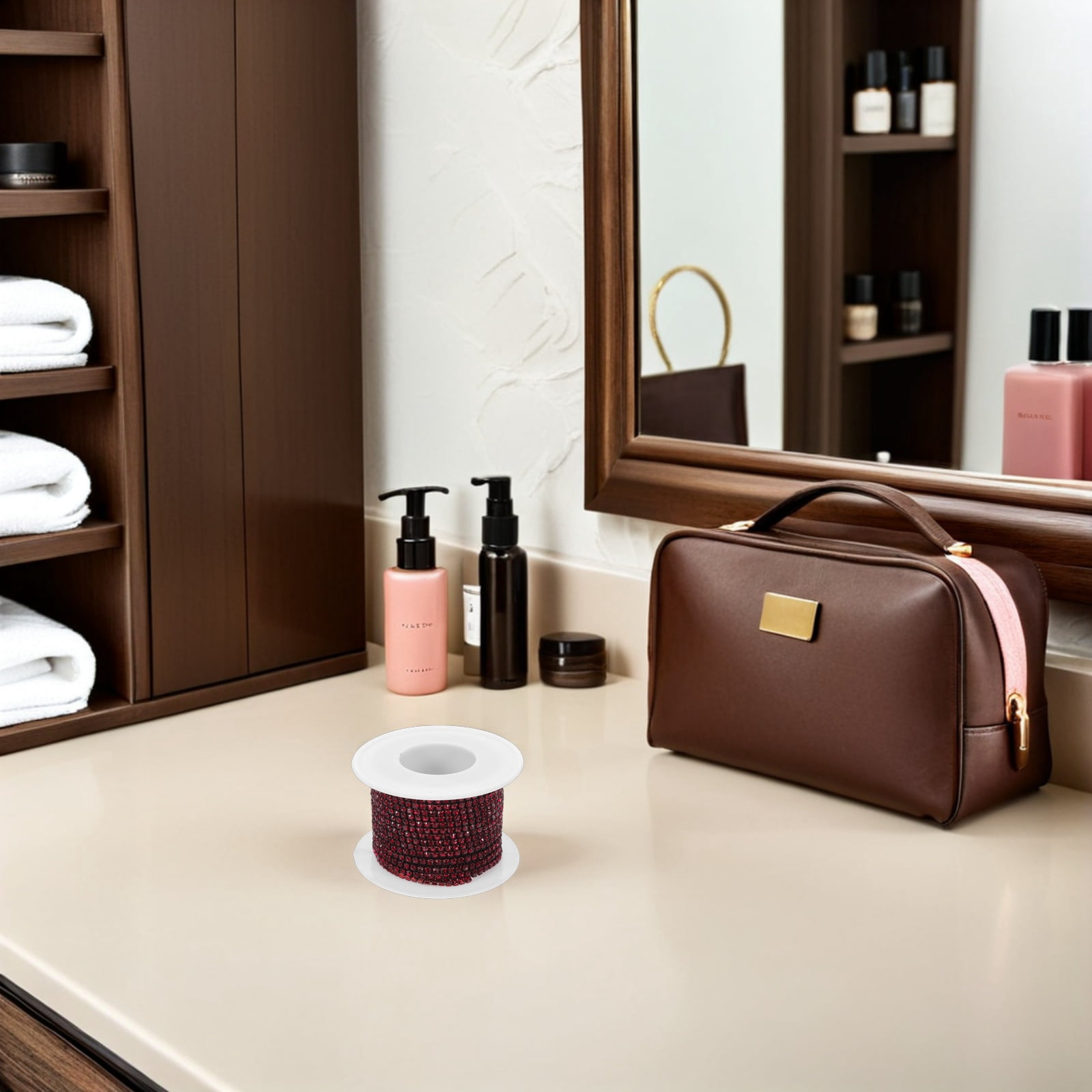 BESTYASH Single Strand Dark Red Rhinestone Chain Ribbon for Shoe ...