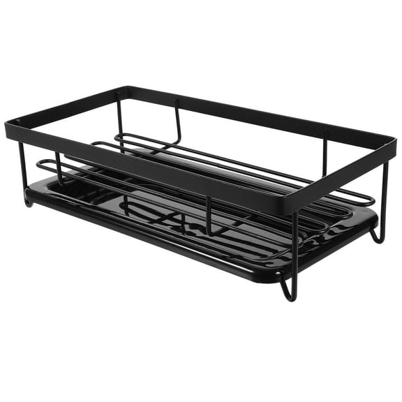 BESTYASH Black Carbon Steel Sink Organizer for Kitchen Storage, Holder for Kitchen Items, 1 Set
