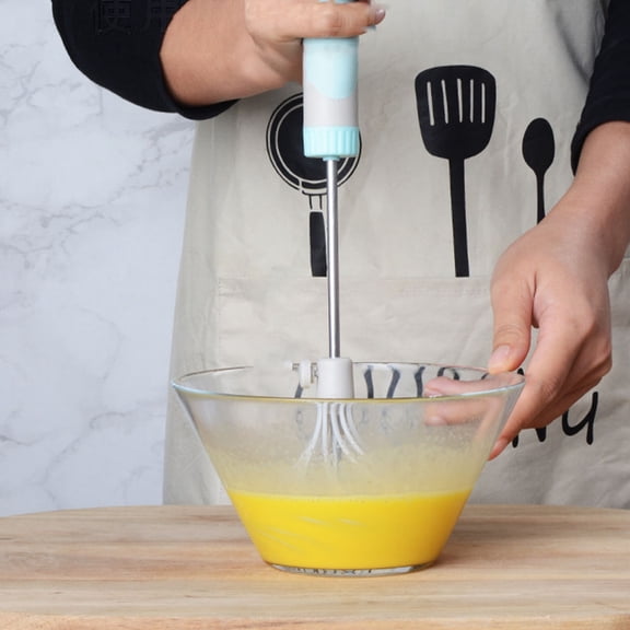 BESTYASH Skyblue Efficient Baking Egg Whisk for Kitchen Use Sturdy Nylon Metal Creative Stirrer 1Pc
