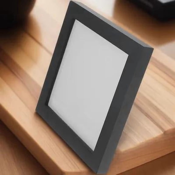 BESTYASH Sleek Black Cd Frame for Displaying Dvds Photos and Vinyl Records Multipurpose Wooden Frame