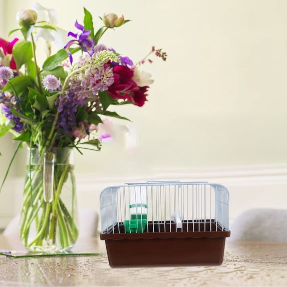 BESTYASH Portable Coffee Bird Cage with Spacious Interior for Small Birds