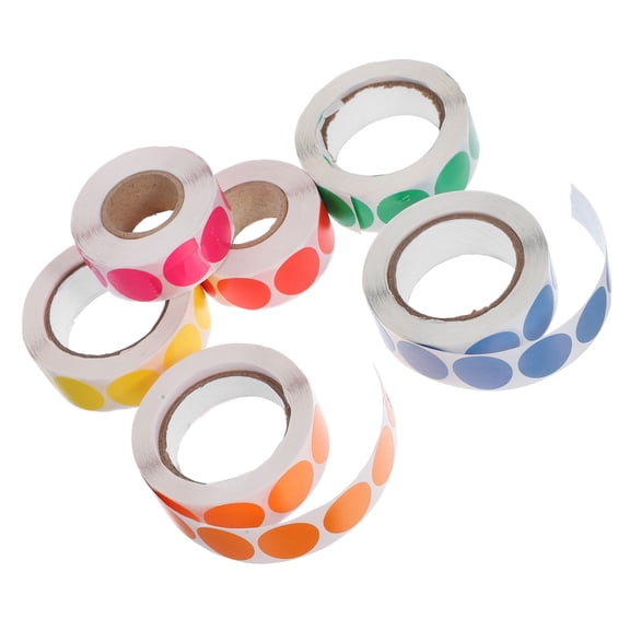BESTYASH Small Circle Stickers Copper Plated Paper For Business Display 6 Rolls