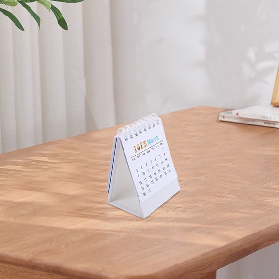 BESTYASH Office Desk Calendar 2024 2025 Blue Daily Use Standing Calendar for Home and Office