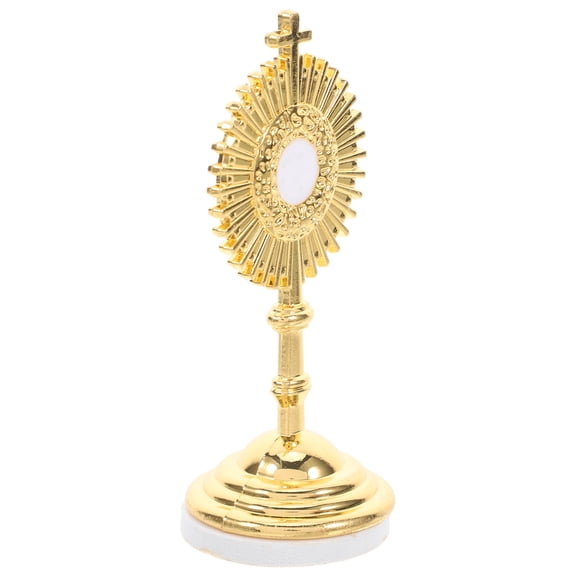 BESTYASH 2Pcs Compact Metal Crucifix Stand for Christian Prayer and Home Decor