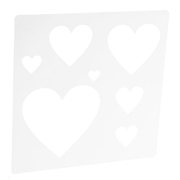 BESTYASH Small Heart Stencils For Friends Wedding Decorating With White Plastic 1 PCS