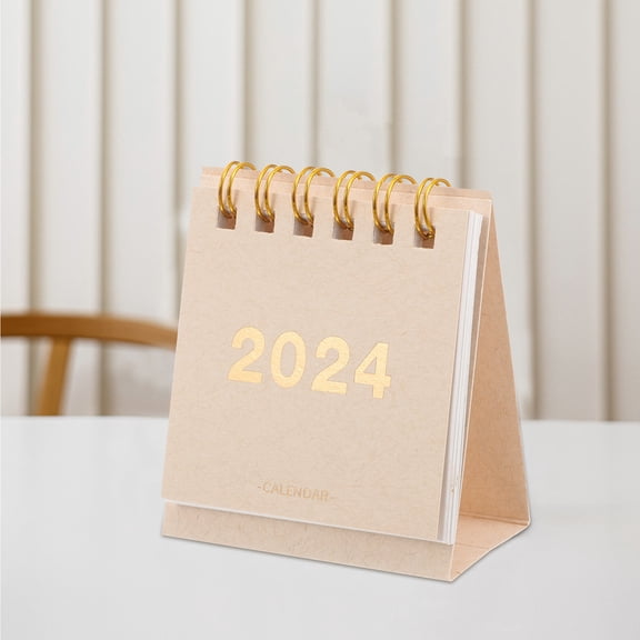 BESTYASH Small Desk Calendar with White Paper and Message Recording Feature, Ideal for Home and Small Office Use