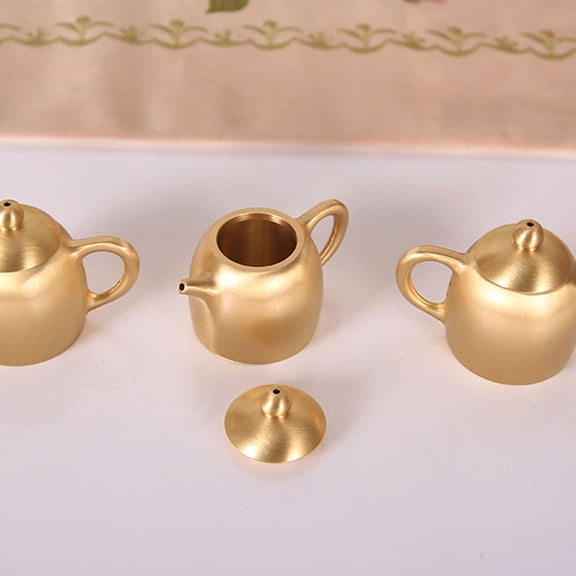 BESTYASH Small Teapot Chinese Style Brass Collectors Item 1Set
