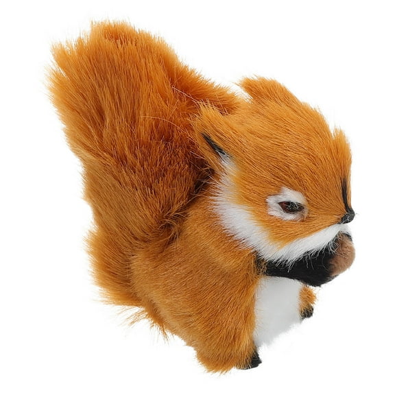 BESTYASH Small Wildlife Figurines Simulation Squirrel Stuffed Squirrel Light Brown Plastic 1Pcs for All Ages