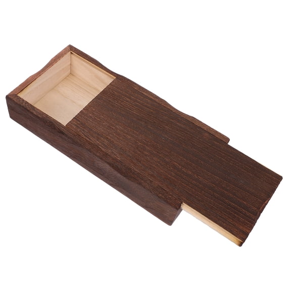 BESTYASH Small Dark Brown Wooden Tea Storage Box Set - Wood Packaging for Tea Leaves and Accessories