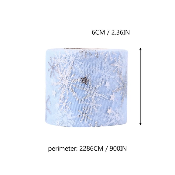 BESTYASH Gauze Roll for Christmas Party Decorations, Clear Textured Tough Silk Fabric for Holiday Decor