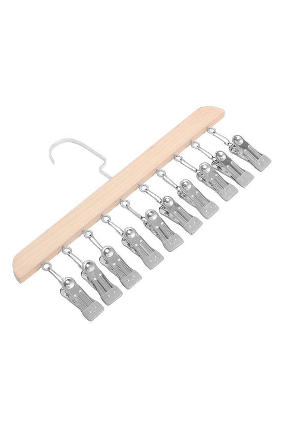 Multifunctional Grey Hangers with Clips for Closet Belt Bra Legging Organizer