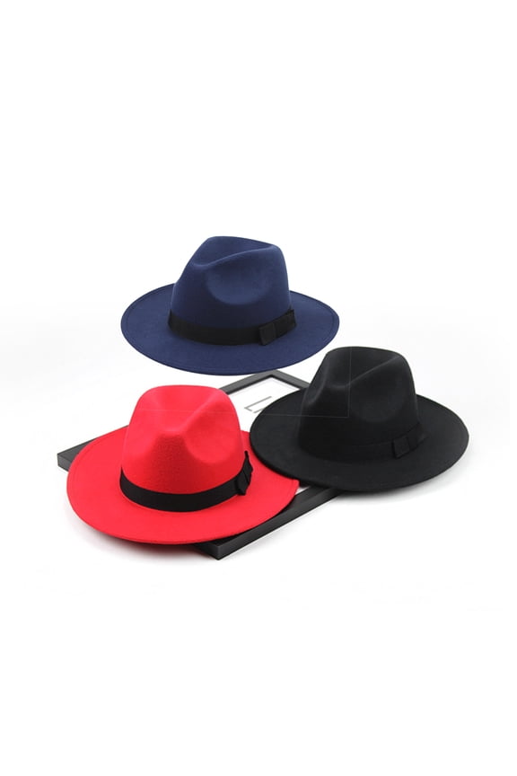Soft Breathable Dark Wide Brim Felt Jazz Hat for Men and Women, Stylish Unisex Design for Groom and Gentleman