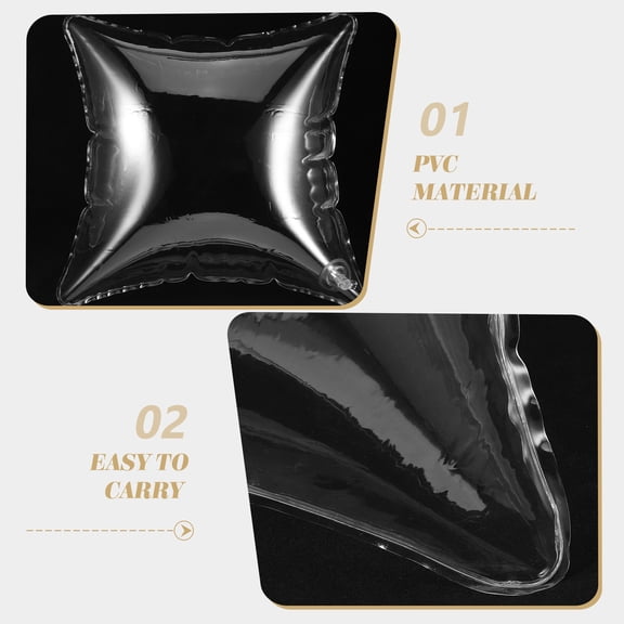 BESTYASH Soft Inflatable Clear Pillow Insert Portable Cushion for Sofa and Outdoor Use