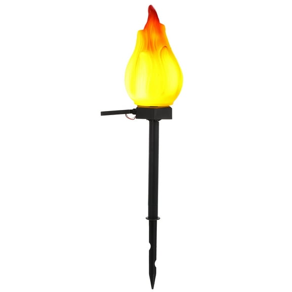 BESTYASH Solar Garden Stake Light Flame Shape Decorative Outdoor Solar Lamp Yellow Patio Landscape Light