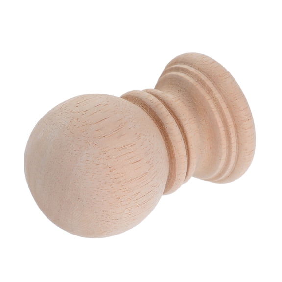 BESTYASH Solid Wood Unpainted Finials for Bed Posts Staircases and Curtain Rods in Beige