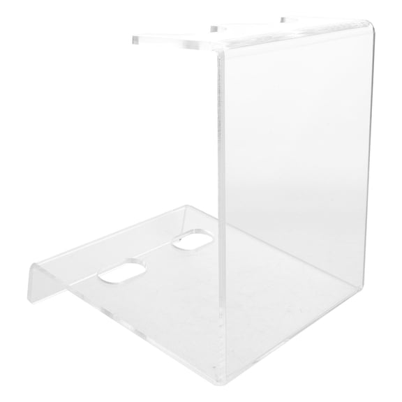 BESTYASH Space Saving Transparent Table Mic Stand with Heavy Duty Acrylic Base for Recording and Karaoke