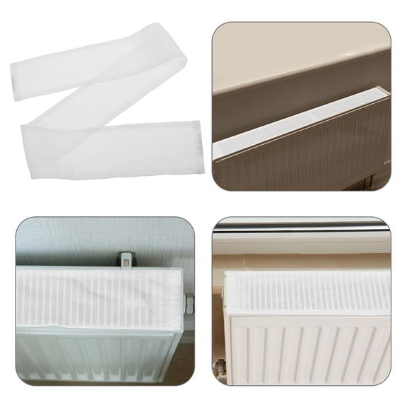 BESTYASH Space Saving White Radiator Cover with Dust Guard and Soft Fabric for Classic Home Decor