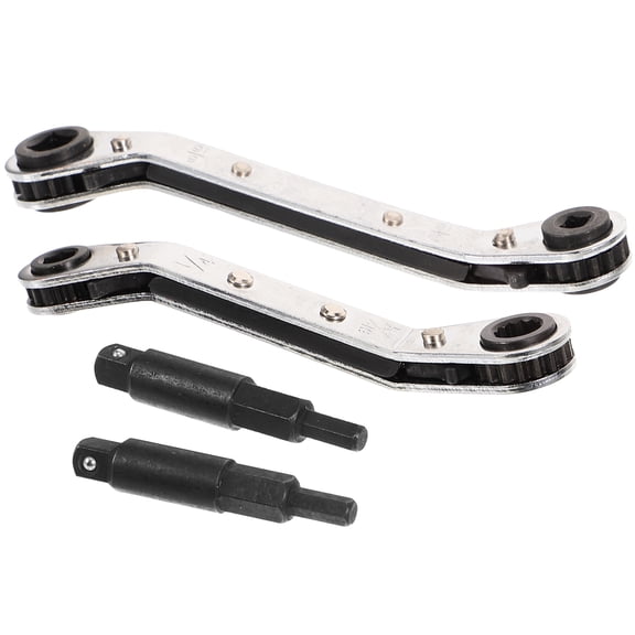 BESTYASH Spanner Wrench Tool Ratchet Wrench Set Silver Compressor Valve Maintenance for Technicians 1 Set