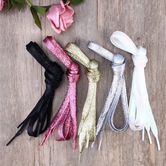 BESTYASH Sparkling Athletic for Sports Shoes, Cloth Laces, 1 Set for Running, Training, and Casual Wear