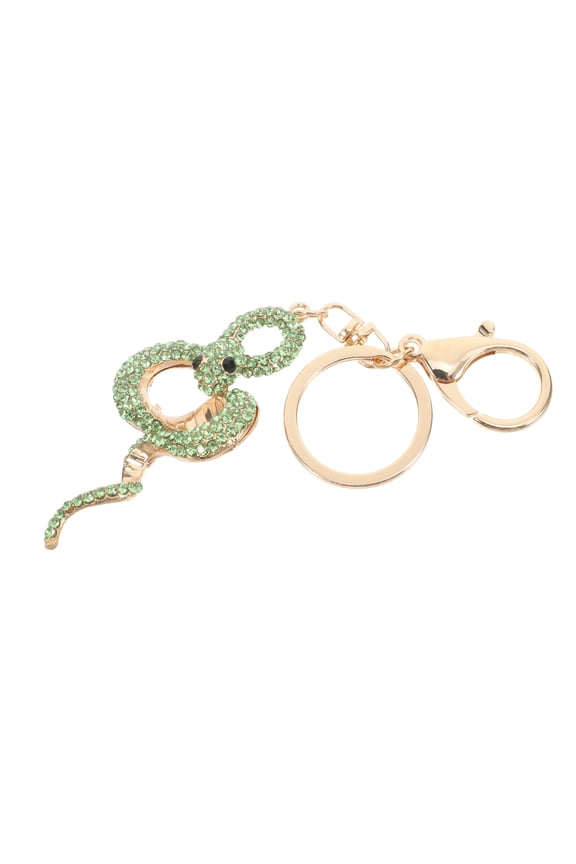 Metal Snake Key Ring Snake Keychain Green 1Pcs Retro Zinc Alloy Key Holder Collectors Chinese New Year