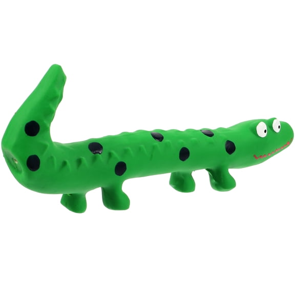 BESTYASH Squeaky Dog Toy Puppy Lizard Modeling Toy Green Latex Teeth Cleaning 1Pack